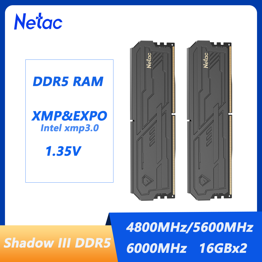 Ddr5 16Gb 6000Mhz - Оперативная память Netac DDR5 Shadow III