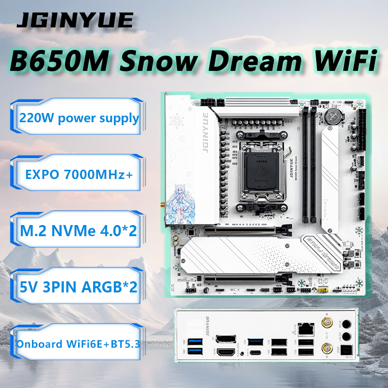 JGINYUE B650M Snow Dream WiFi  – обзор и цена Ddr5 Rgb Ram